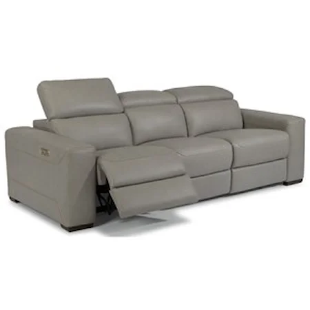 Contemporary Reclining Sectional Sofa with Power Headrests